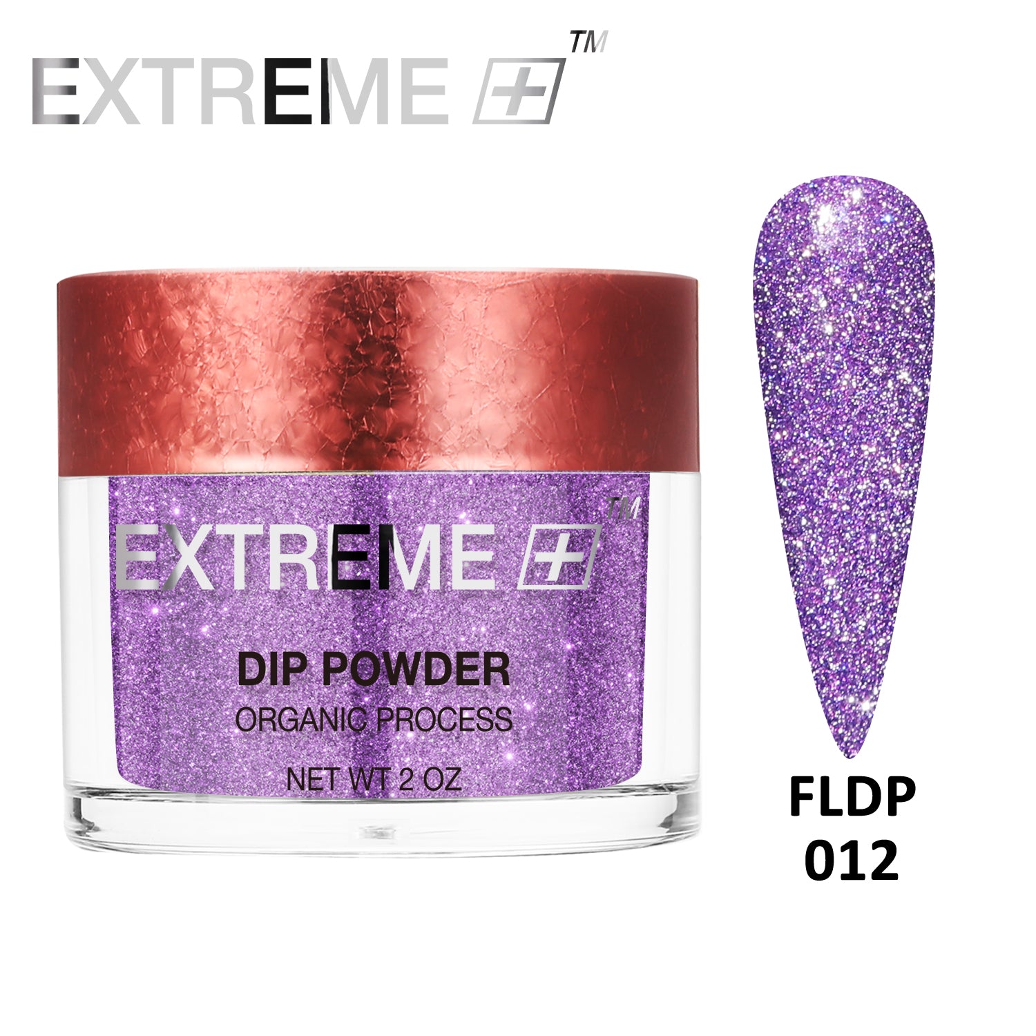 EXTREME+ Flashlight on Nail Reflective Glitter Dipping Powder - #012 Grape