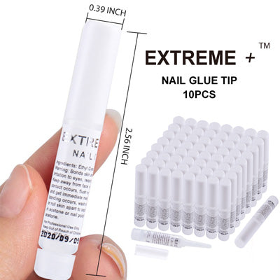 250 Pcs EXTREME+ Nail Tip Glue - Adhesive Super Bond For Acrylic Nails Tips - 0.07 oz for each glue