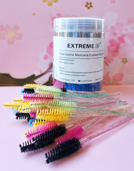 100 PCS Disposable Eyelash Brushes Mascara Wands Eye Lash Eyebrow Applicator Cosmetic Makeup Brush Tool Kits