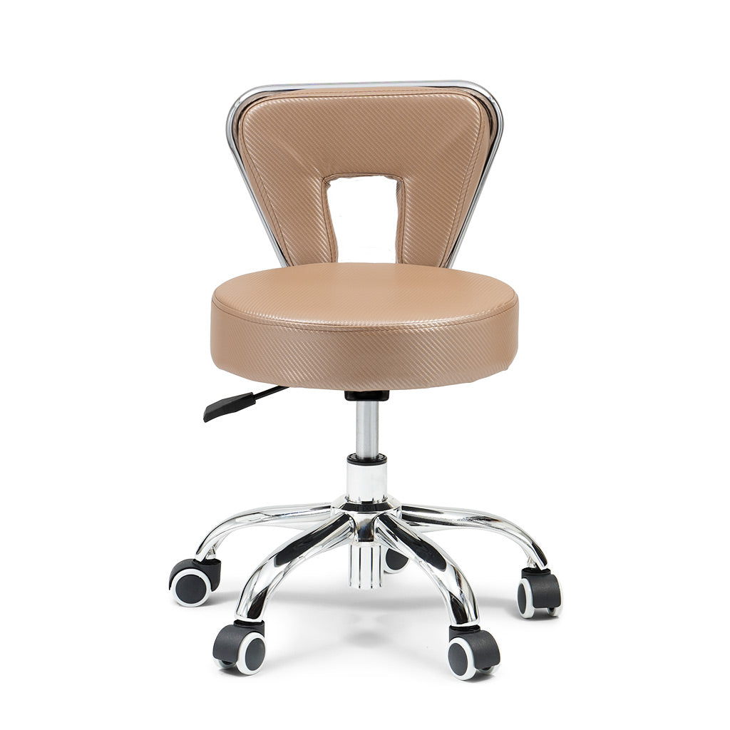 Pedicure Stool 12 Carbon Fiber - Cappuccino