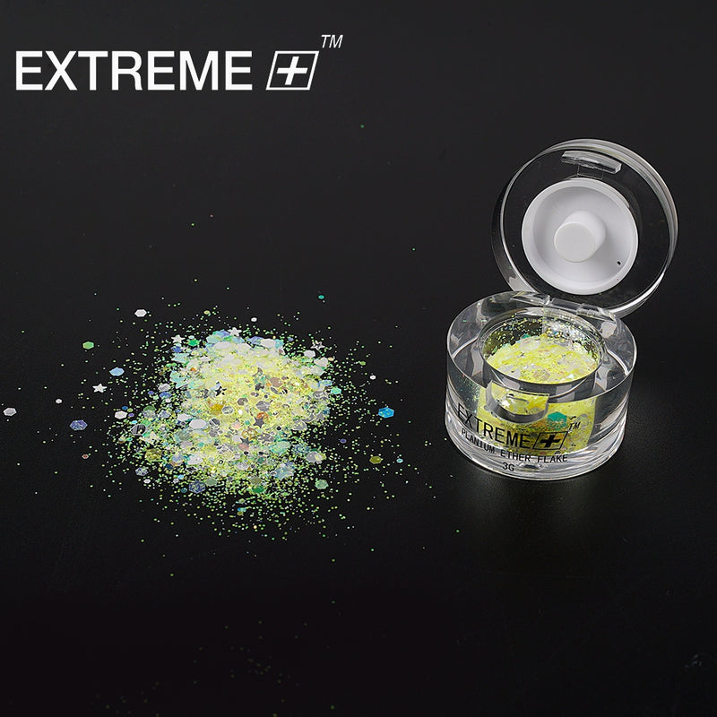 EXTREME+ Glow In Dark Fluorescence Style Nail Flakes Set / 6 colors