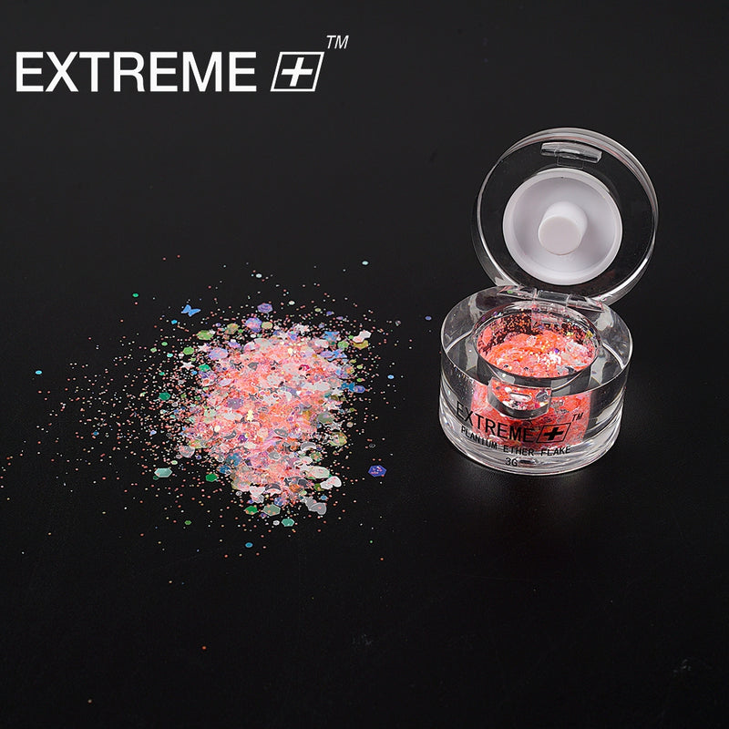 EXTREME+ Glow In Dark Fluorescence Style Nail Flakes Set / 6 colors