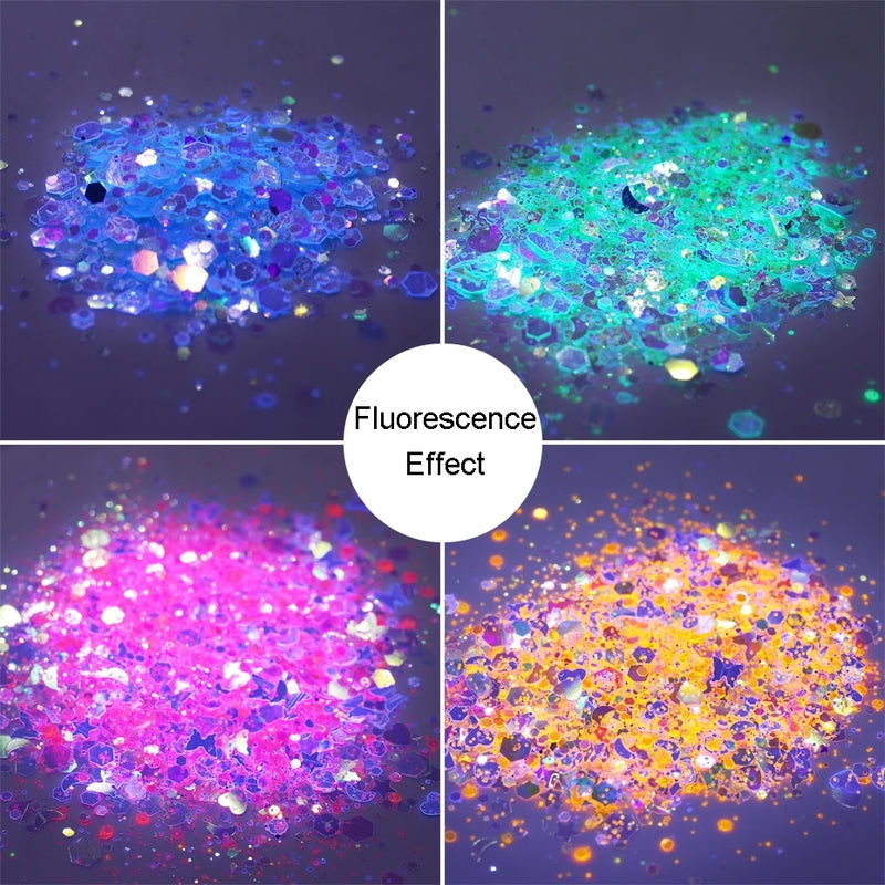 EXTREME+ Glow In Dark Fluorescence Style Nail Set Set / 6 màu