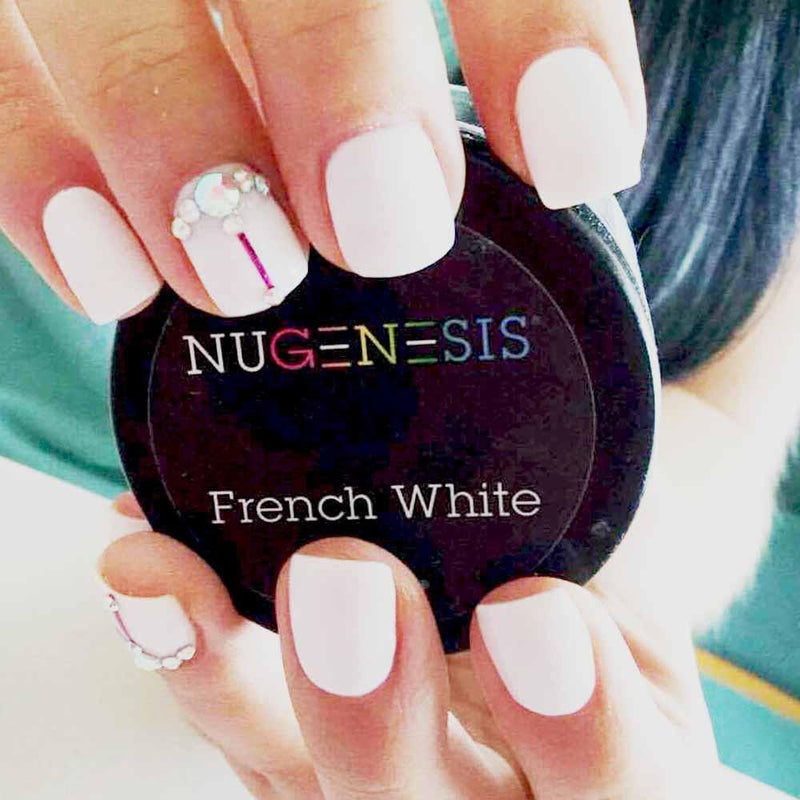 Nugenesis Dipping - Pink & White: French White 4 oz