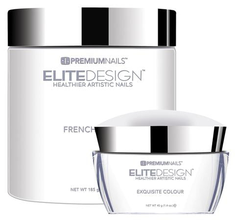 Premium Nails - Elite Design Dipping Powder Pink & White 7.8 oz - French White