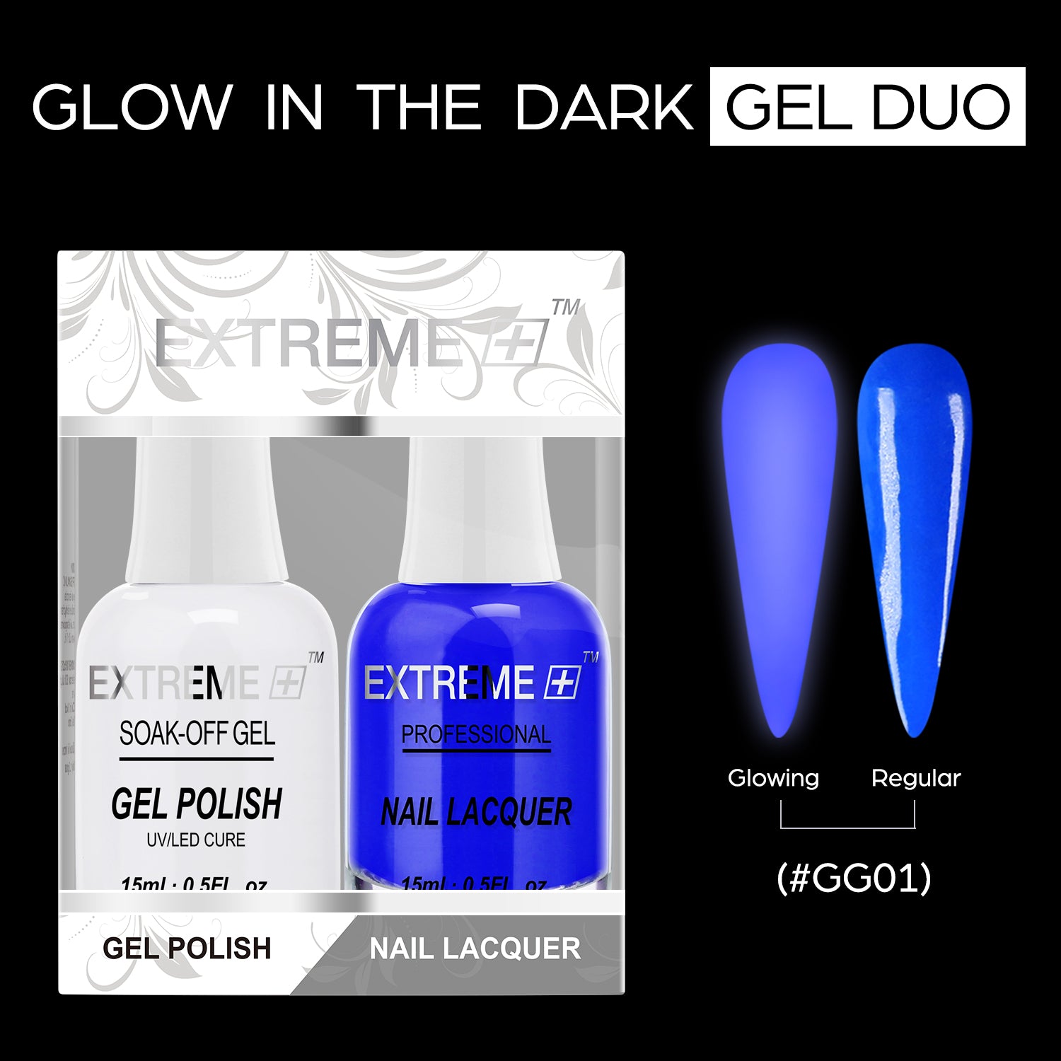 EXTREME+ Glow in the Dark Gel Matching Lacquer - #001