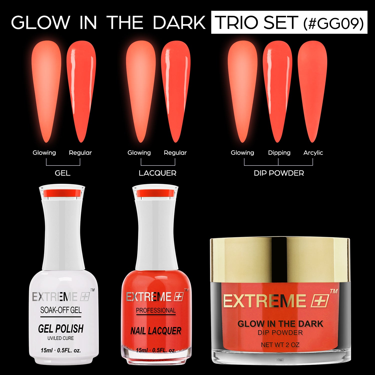 EXTREME+ 3 in 1 Combo Set - Glow in the Dark - #09