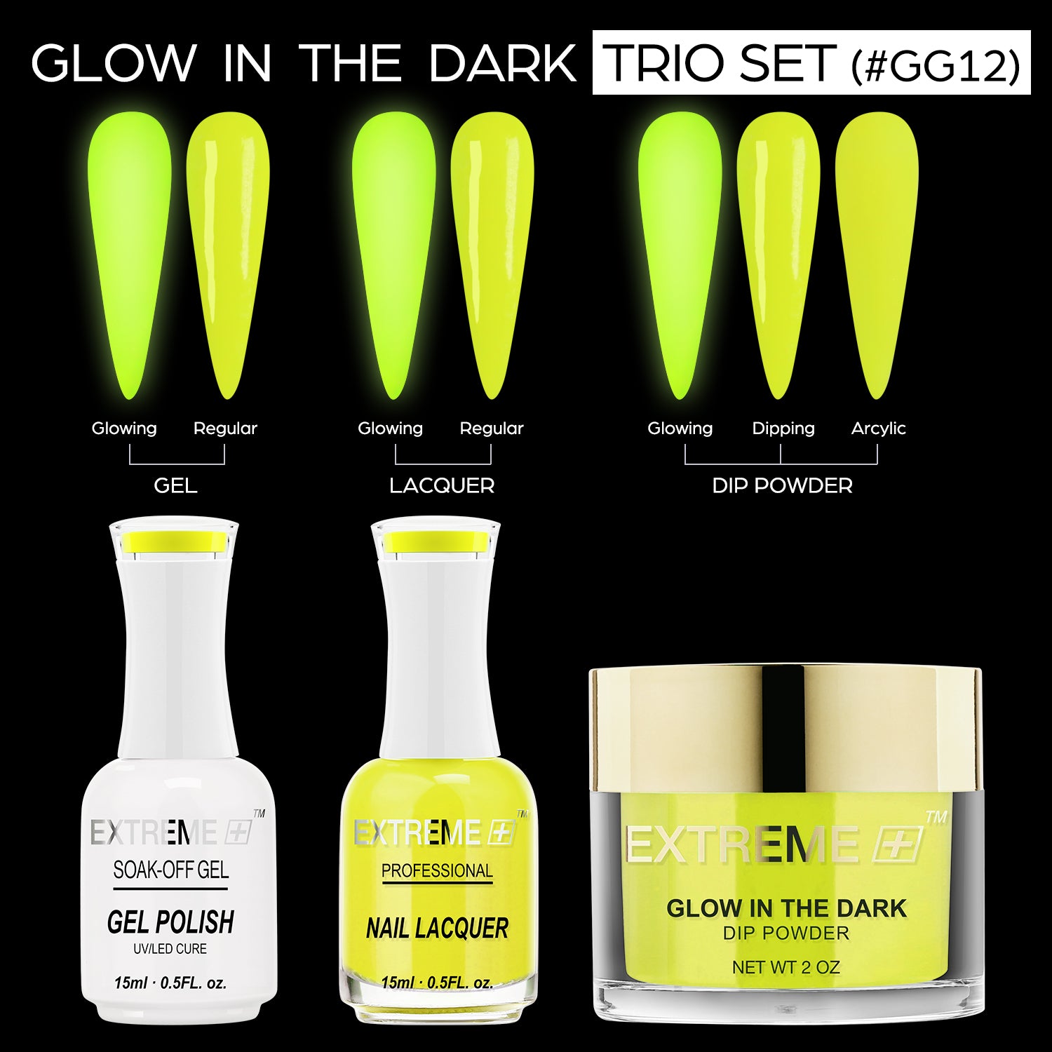 EXTREME+ 3 in 1 Combo Set - Glow in the Dark - #12