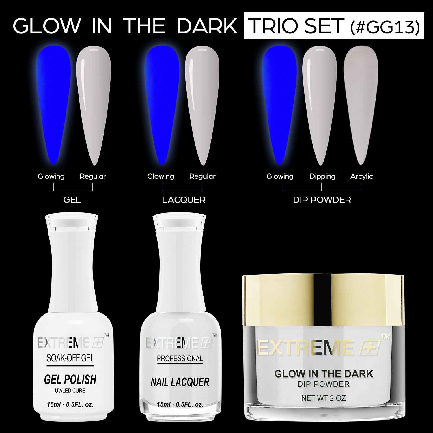 EXTREME+ 3 in 1 Combo Set - Glow in the Dark - #13