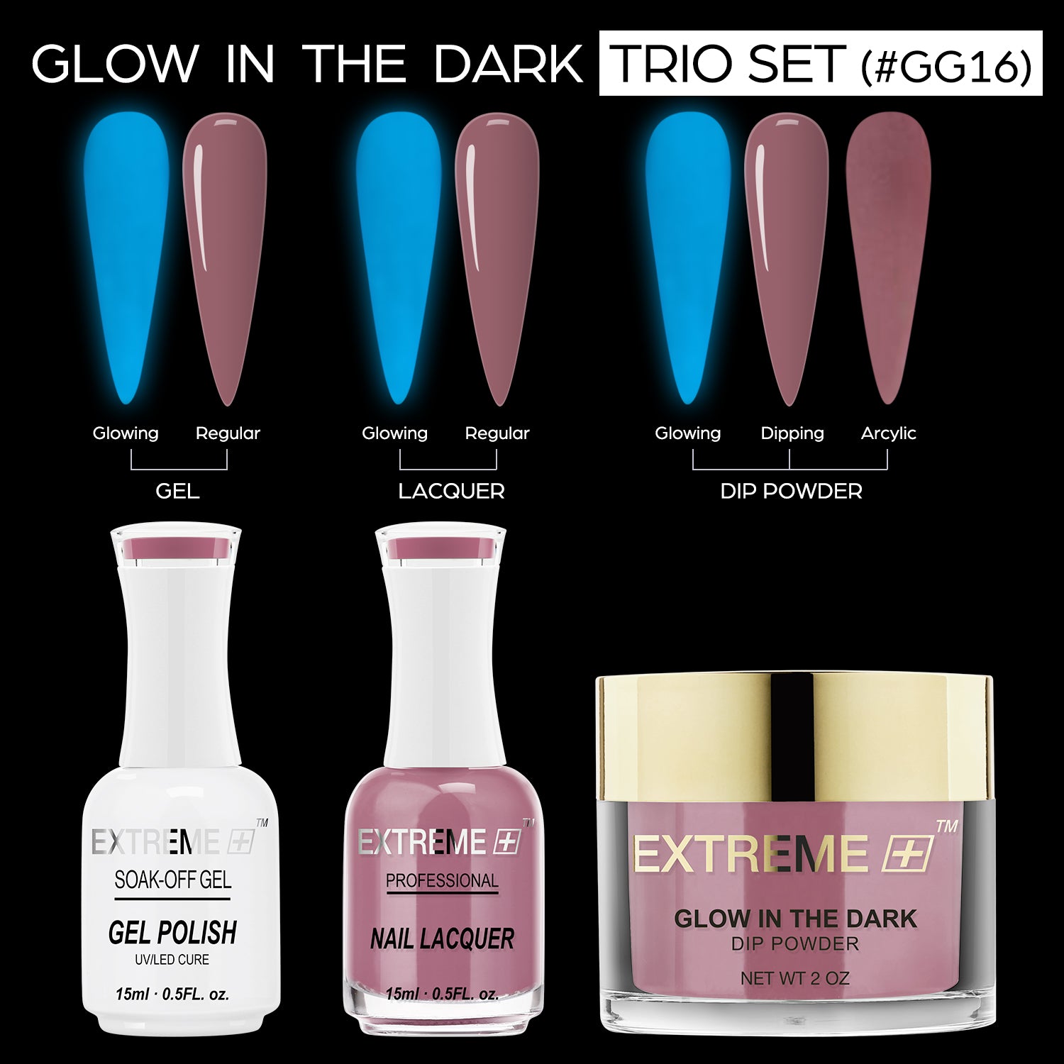 EXTREME+ 3 in 1 Combo Set - Glow in the Dark - #16