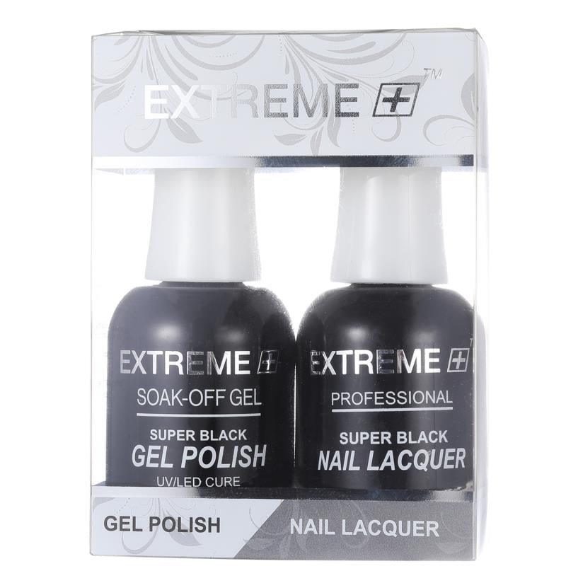 EXTREME+ Gel Matching Lacquer (Duo) - Super Black
