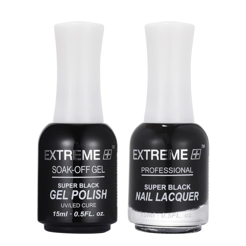 EXTREME+ Gel Matching Lacquer (Duo) - Super Black