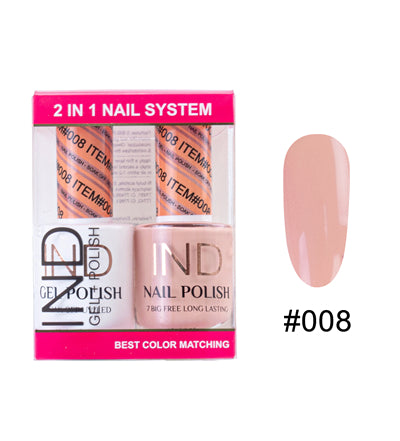 IND Nail Polish Gel & Matching Lacquer Set - #08