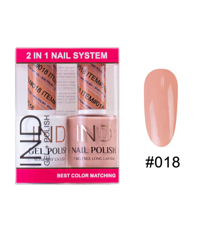 IND Nail Polish Gel & Matching Lacquer Set - #18