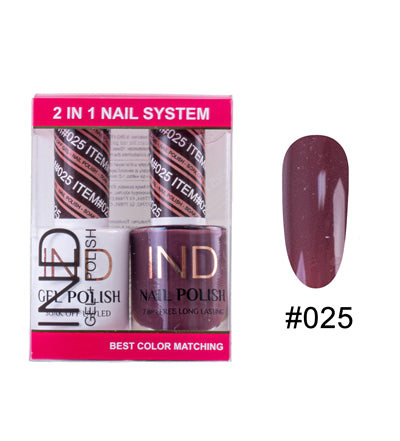 IND Nail Polish Gel & Matching Lacquer Set - #25