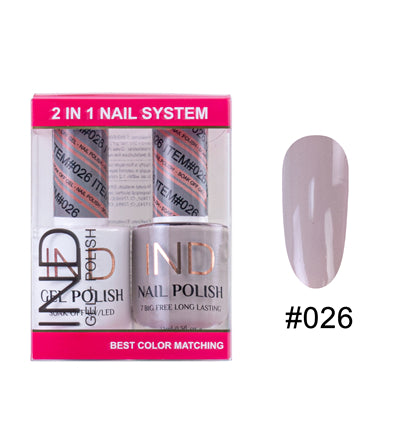 IND Nail Polish Gel & Matching Lacquer Set - #26