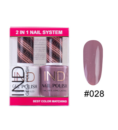 IND Nail Polish Gel & Matching Lacquer Set - #28