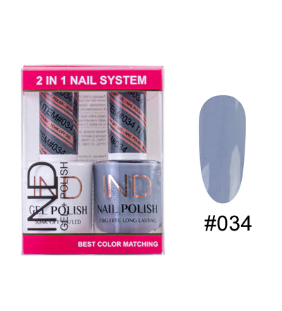 IND Nail Polish Gel & Matching Lacquer Set - #34