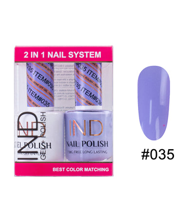 IND Nail Polish Gel & Matching Lacquer Set - #35