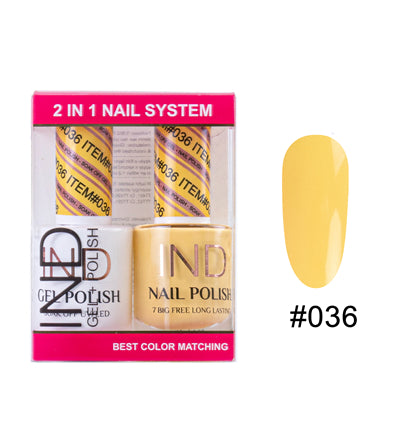 IND Nail Polish Gel & Matching Lacquer Set - #36