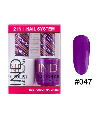 IND Nail Polish Gel & Matching Lacquer Set - #47