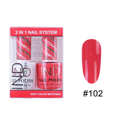 IND Nail Polish Gel & Matching Lacquer Set -