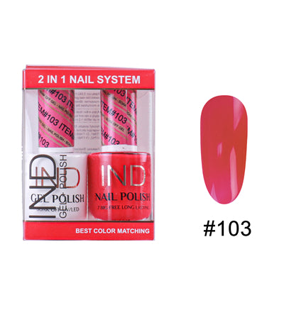 IND Nail Polish Gel & Matching Lacquer Set - #103