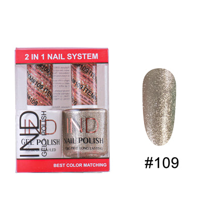 IND Nail Polish Gel & Matching Lacquer Set - #109