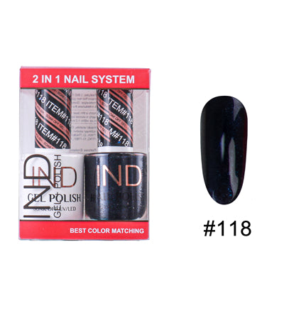 IND Nail Polish Gel & Matching Lacquer Set - #118