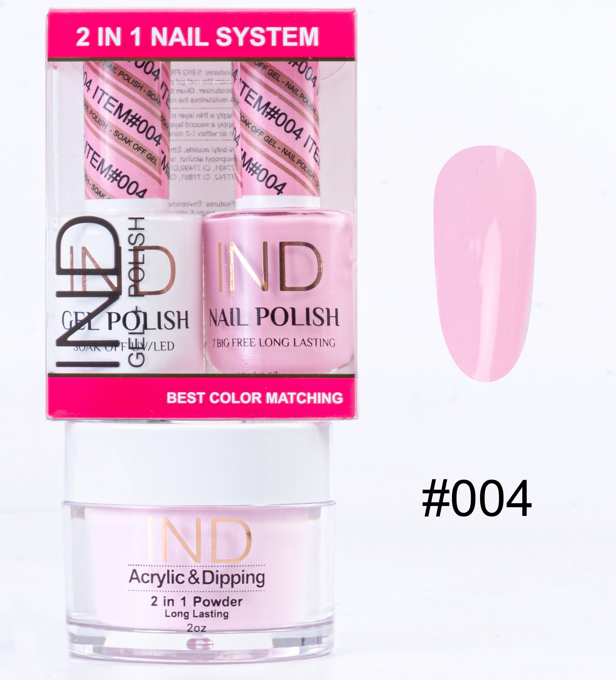 IND 3 IN 1 Combo Gel +Lacquer+dipping powder - #04