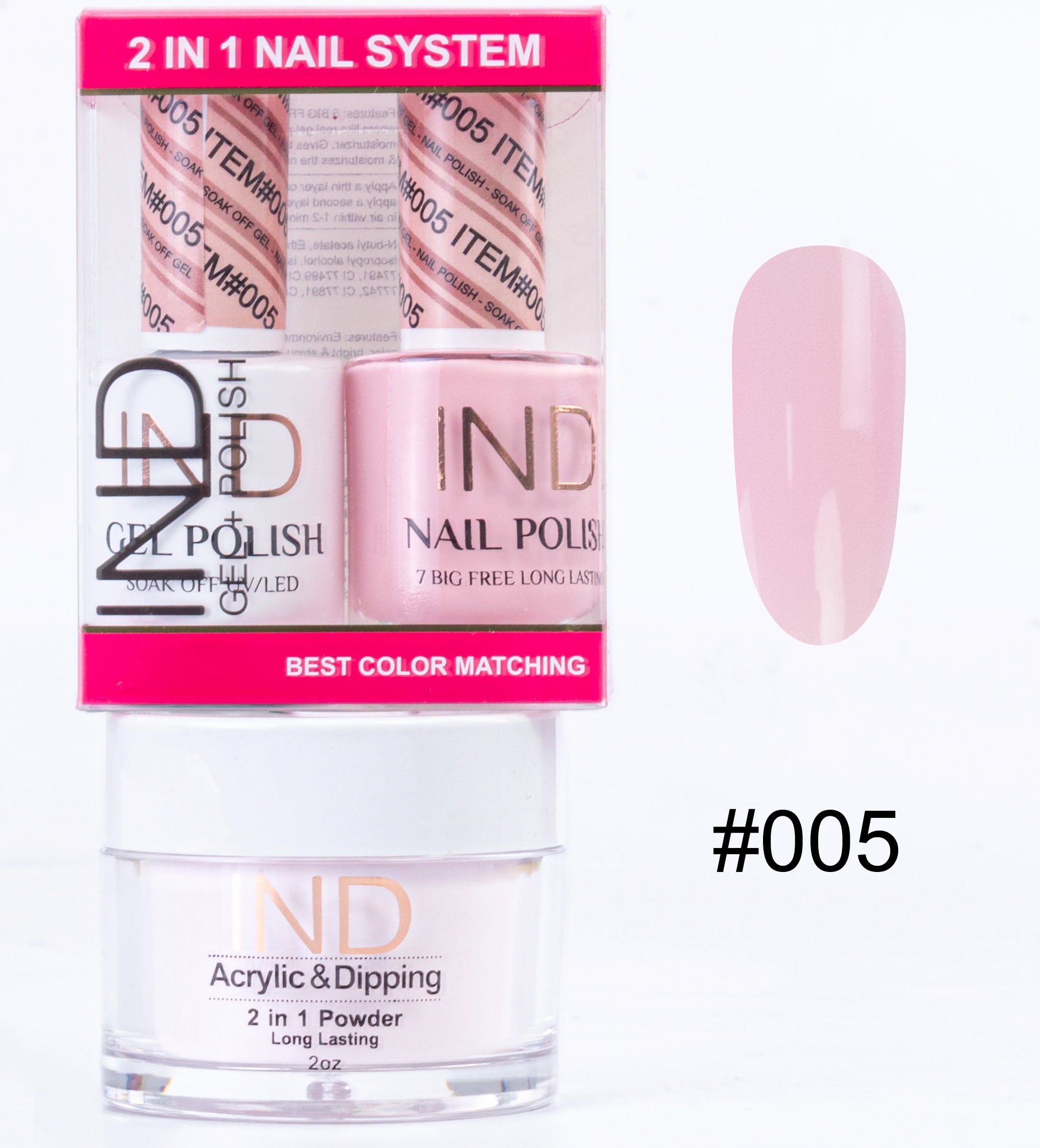 IND 3 IN 1 Combo Gel +Lacquer+dipping powder - #05