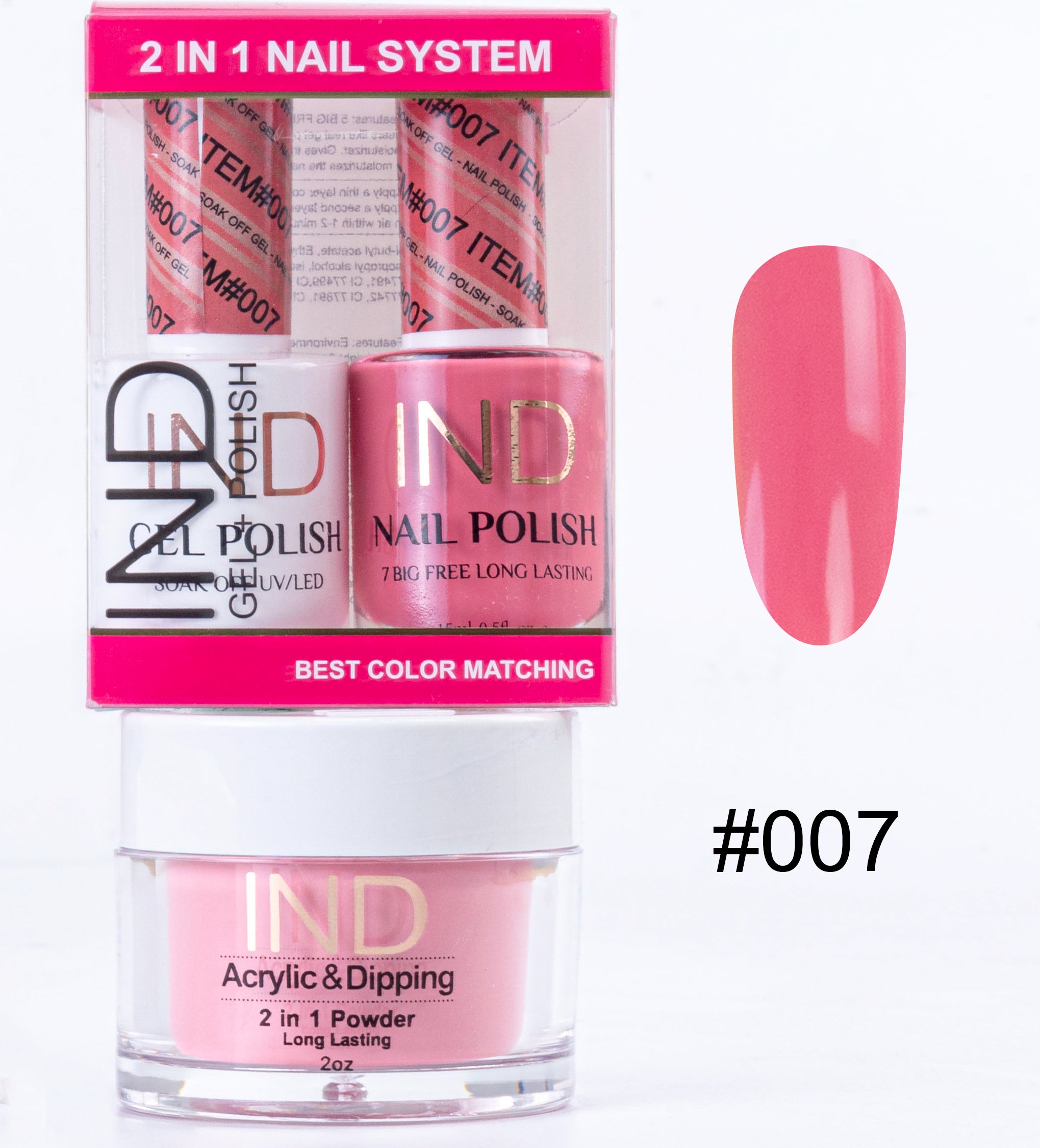 IND 3 IN 1 Combo Gel +Lacquer+dipping powder - #07