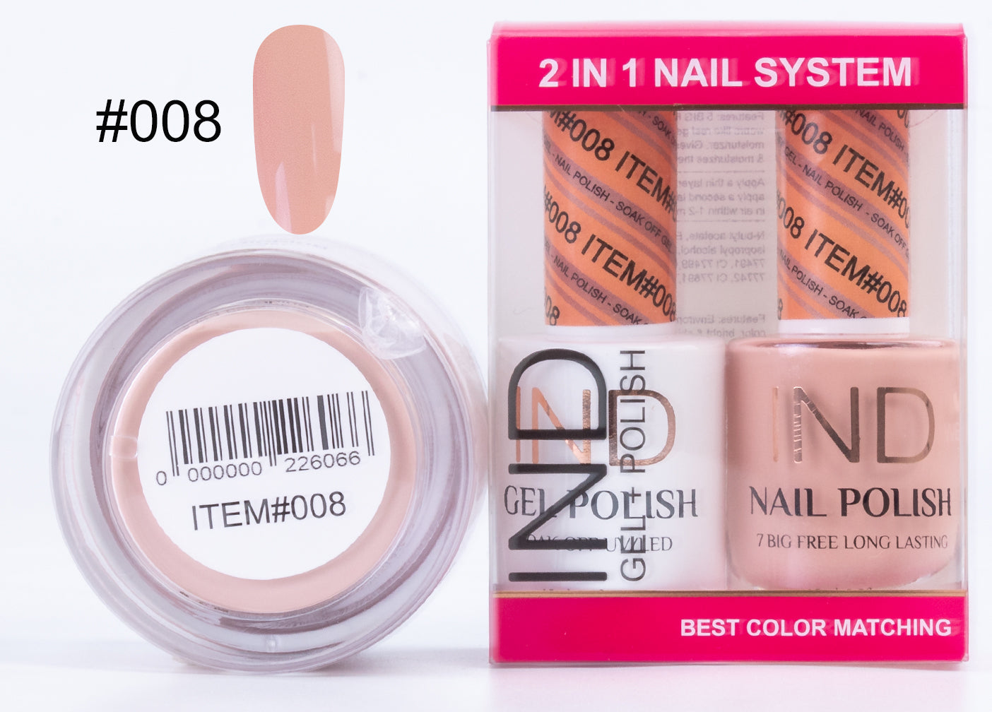 IND 3 IN 1 Combo Gel +Lacquer+dipping powder - #08