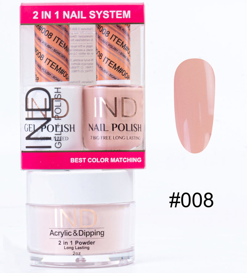 IND 3 IN 1 Combo Gel +Lacquer+dipping powder -