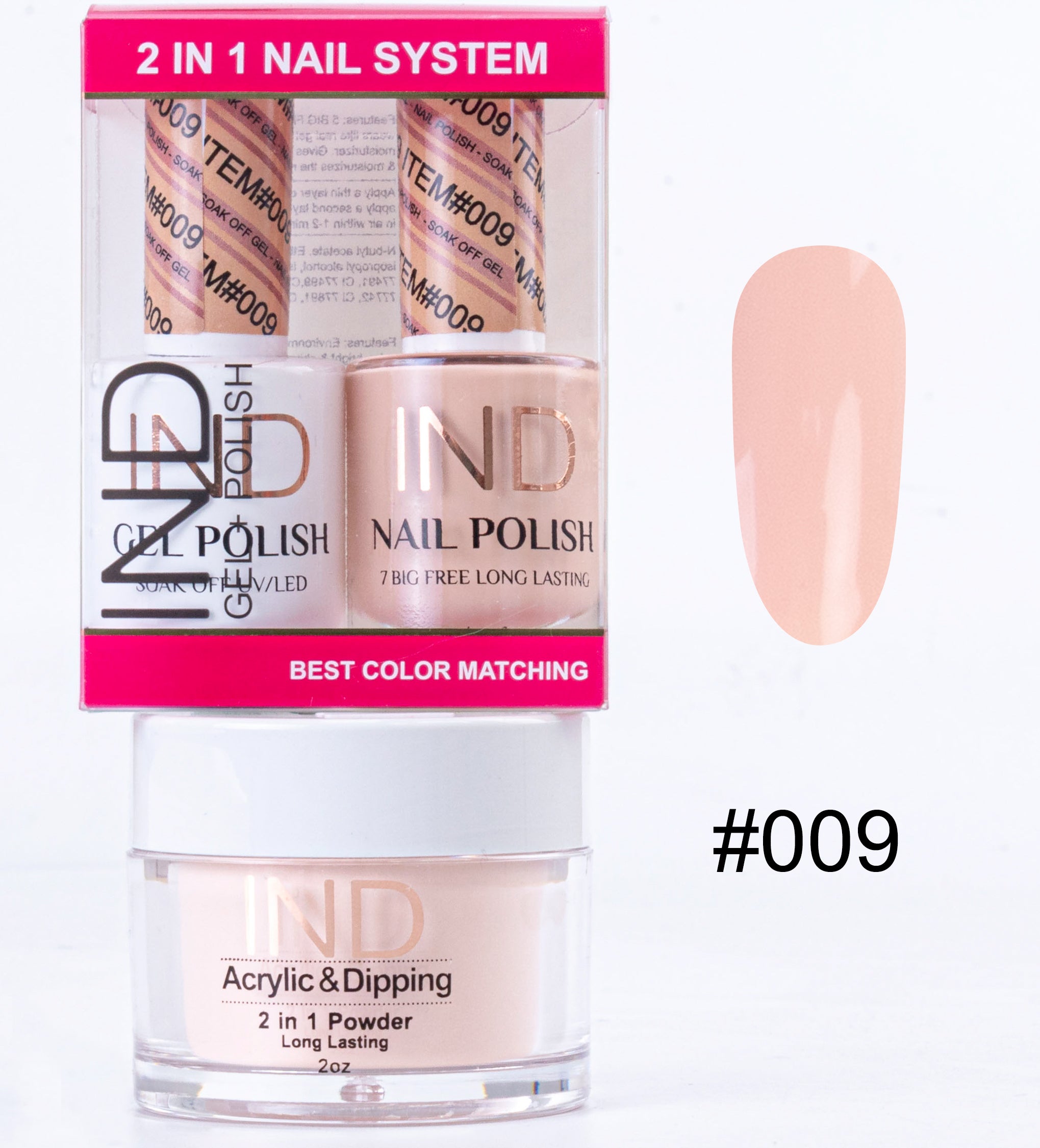 IND 3 IN 1 Combo Gel +Lacquer+dipping powder - #09