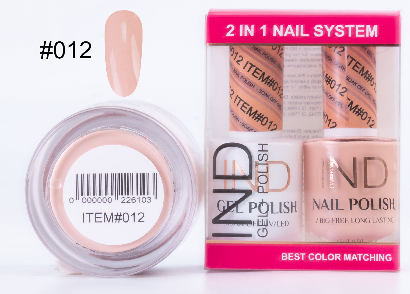 IND 3 IN 1 Combo Gel +Lacquer+dipping powder - #12