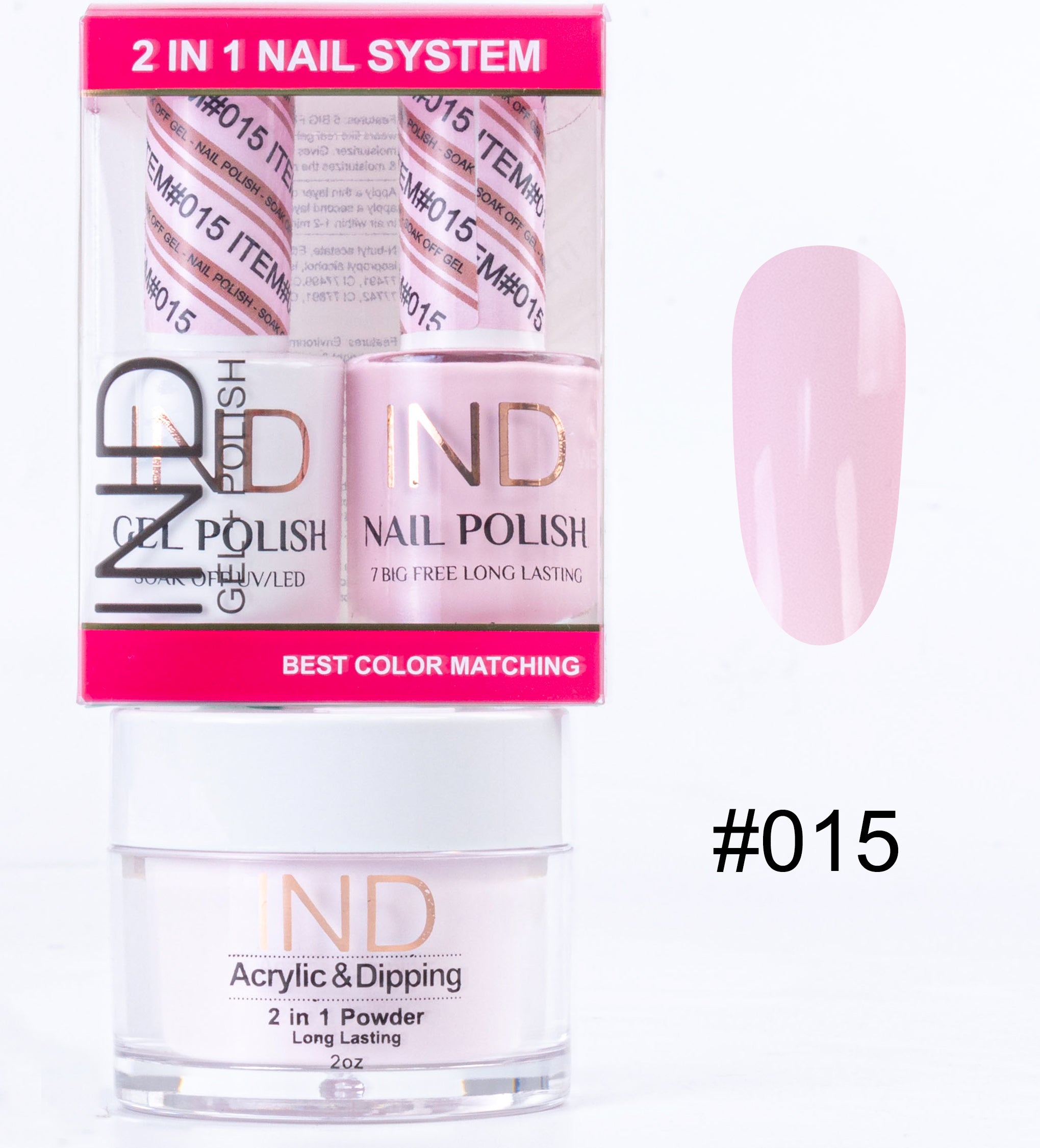 IND 3 IN 1 Combo Gel +Lacquer+dipping powder - #15