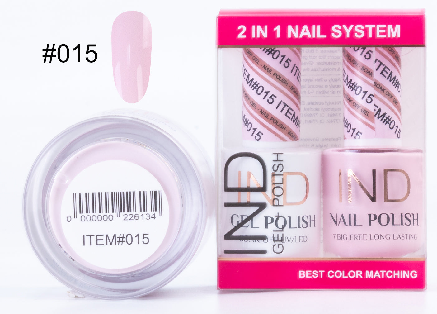 IND 3 IN 1 Combo Gel +Lacquer+dipping powder - #15