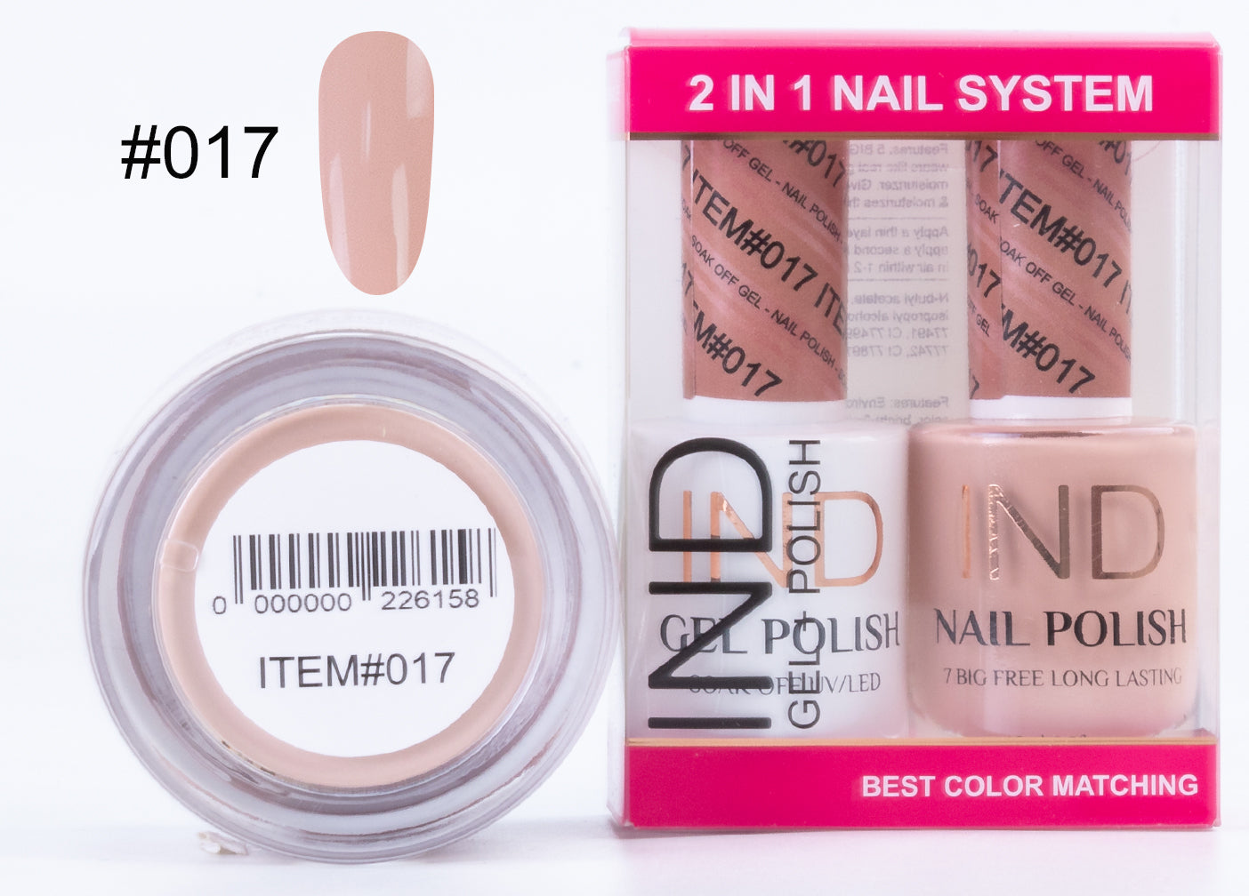 IND 3 IN 1 Combo Gel +Lacquer+dipping powder - #17