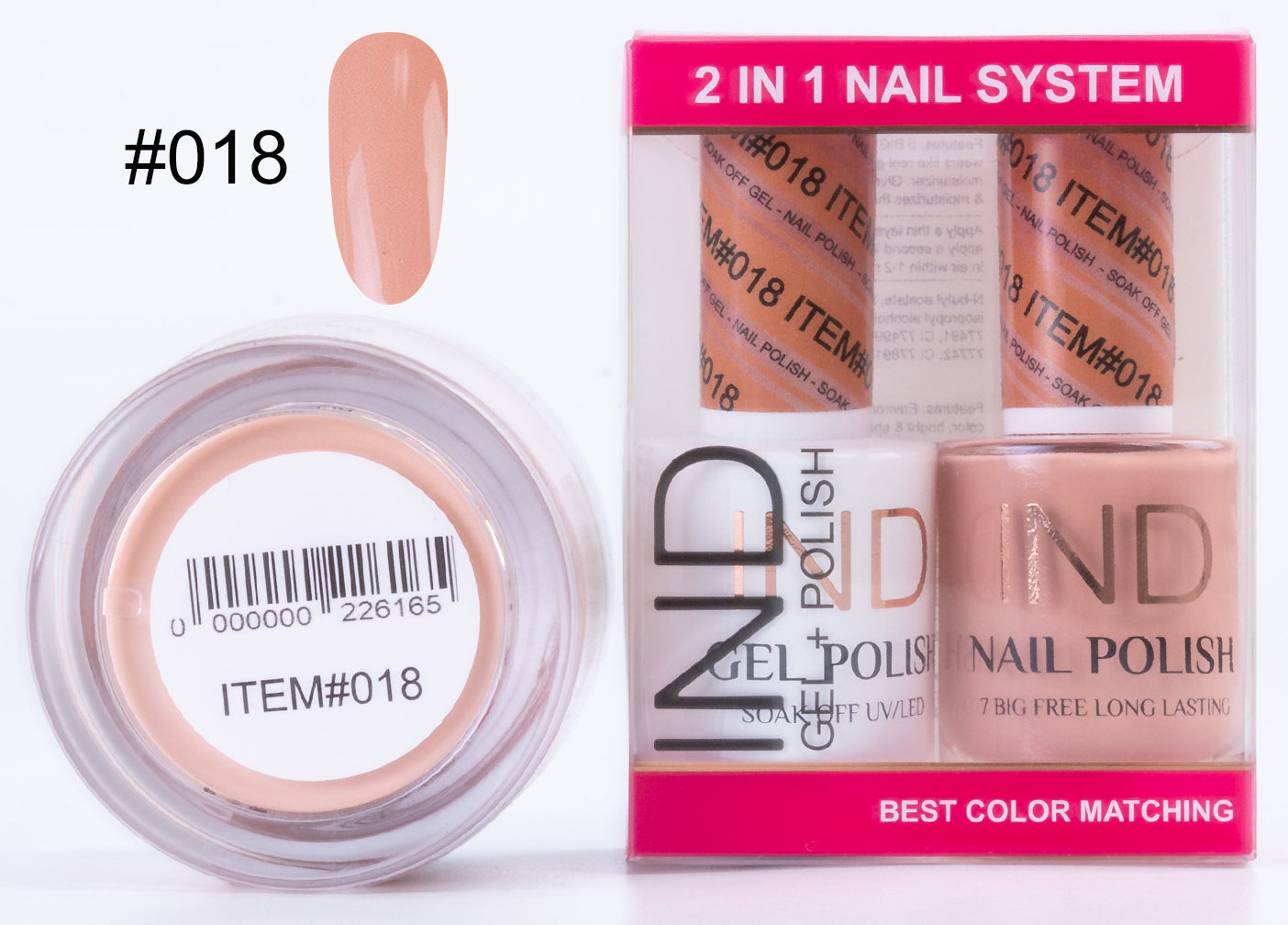 IND 3 IN 1 Combo Gel +Lacquer+dipping powder - #18