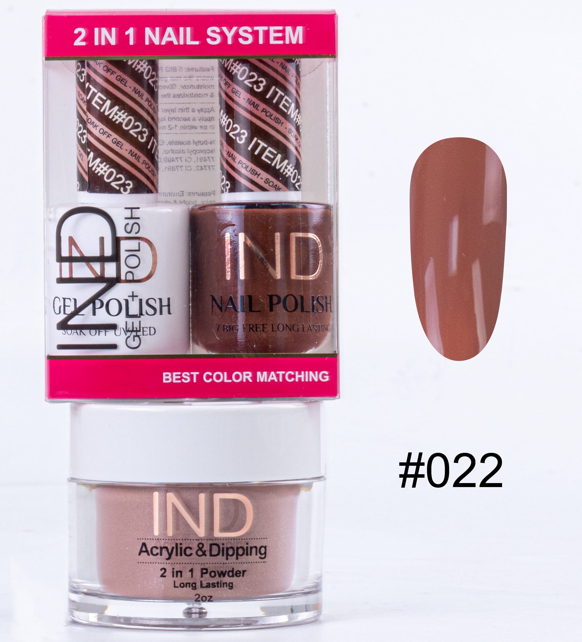 IND 3 IN 1 Combo Gel +Lacquer+dipping powder - #22