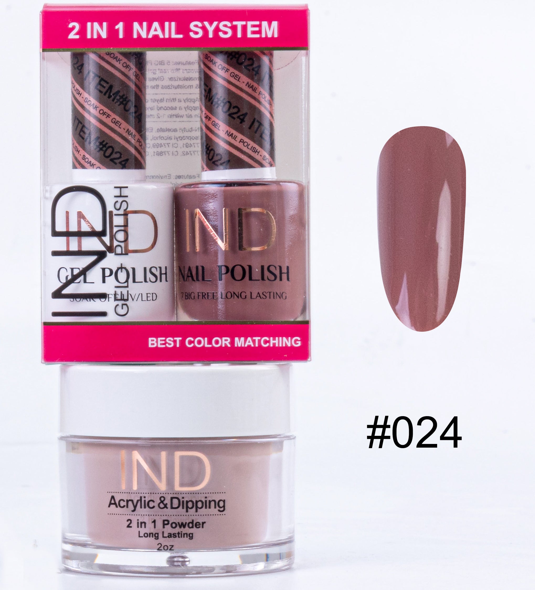 IND 3 IN 1 Combo Gel +Lacquer+dipping powder - #24