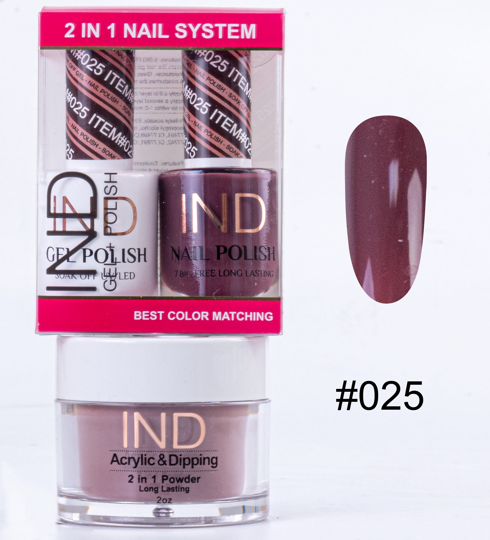 IND 3 IN 1 Combo Gel +Lacquer+dipping powder - #25