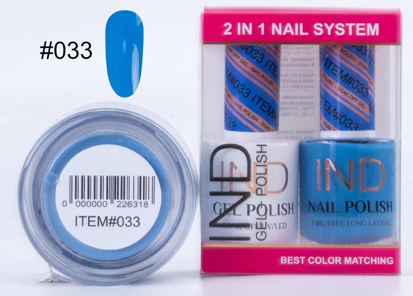 IND 3 IN 1 Combo Gel +Lacquer+dipping powder - #33