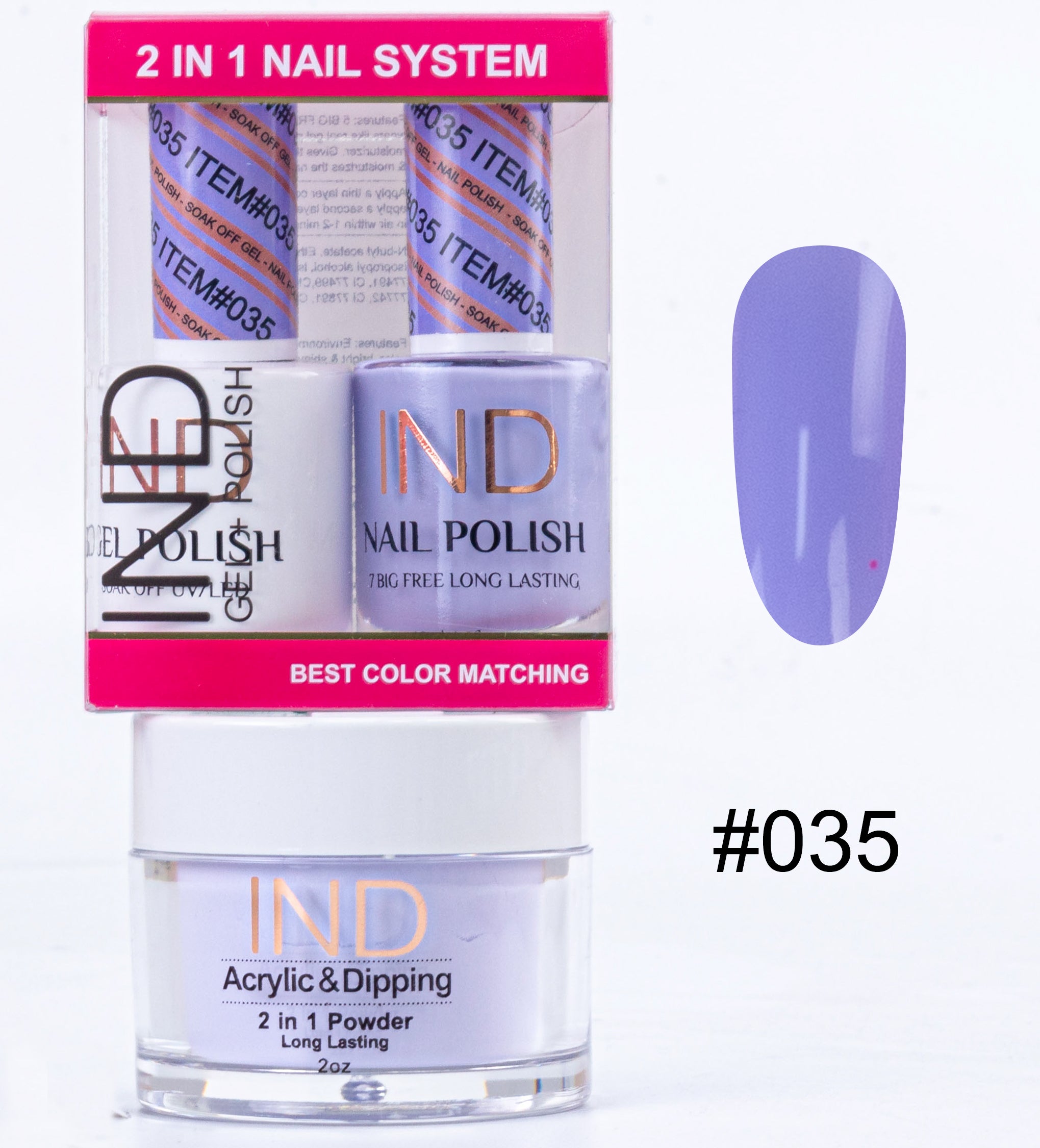 IND 3 IN 1 Combo Gel +Lacquer+dipping powder - #35