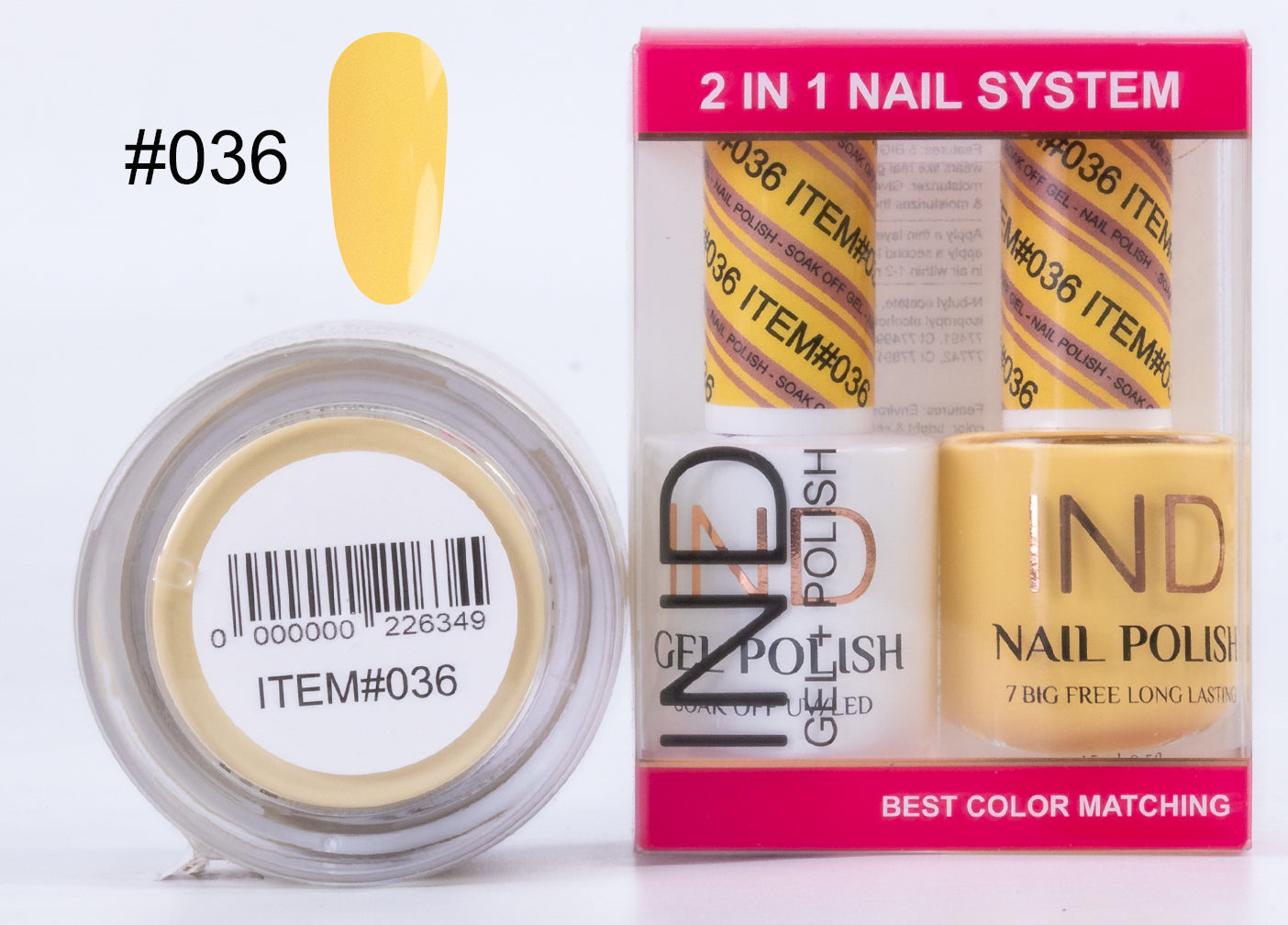 IND 3 IN 1 Combo Gel +Lacquer+dipping powder - #36