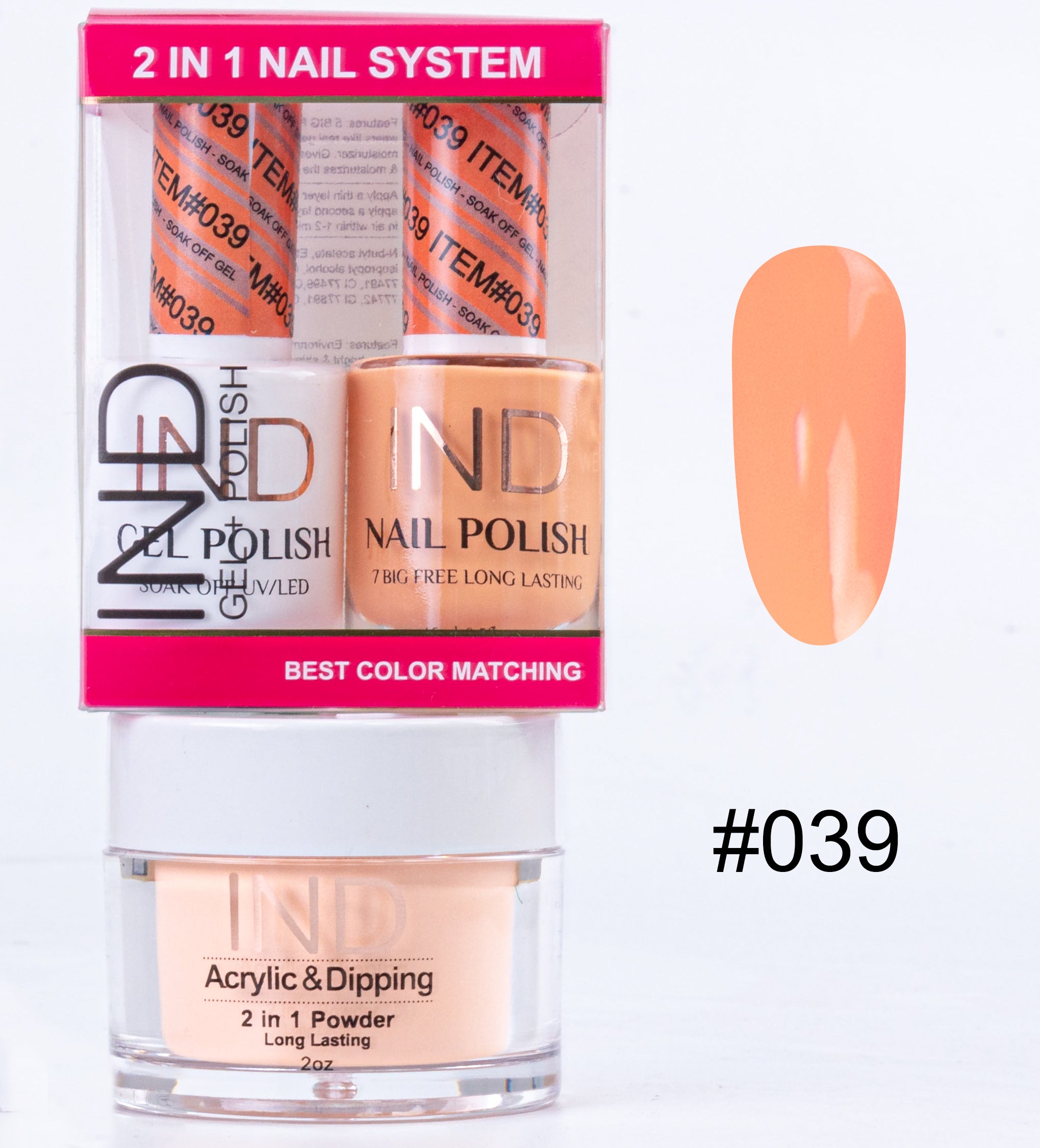 IND 3 IN 1 Combo Gel +Lacquer+dipping powder - #39