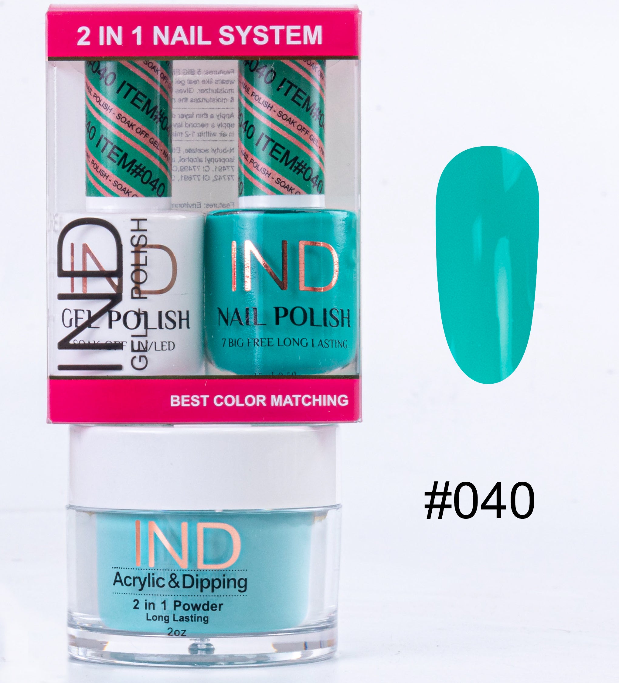 IND 3 IN 1 Combo Gel +Lacquer+dipping powder - #40