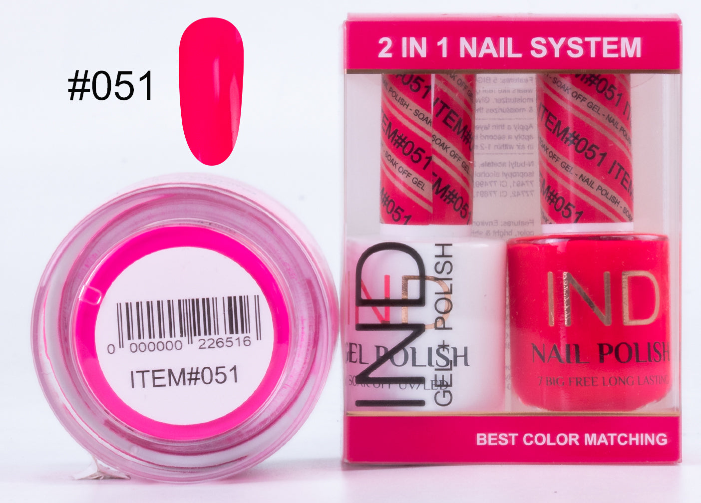 IND 3 IN 1 Combo Gel +Lacquer+dipping powder - #51