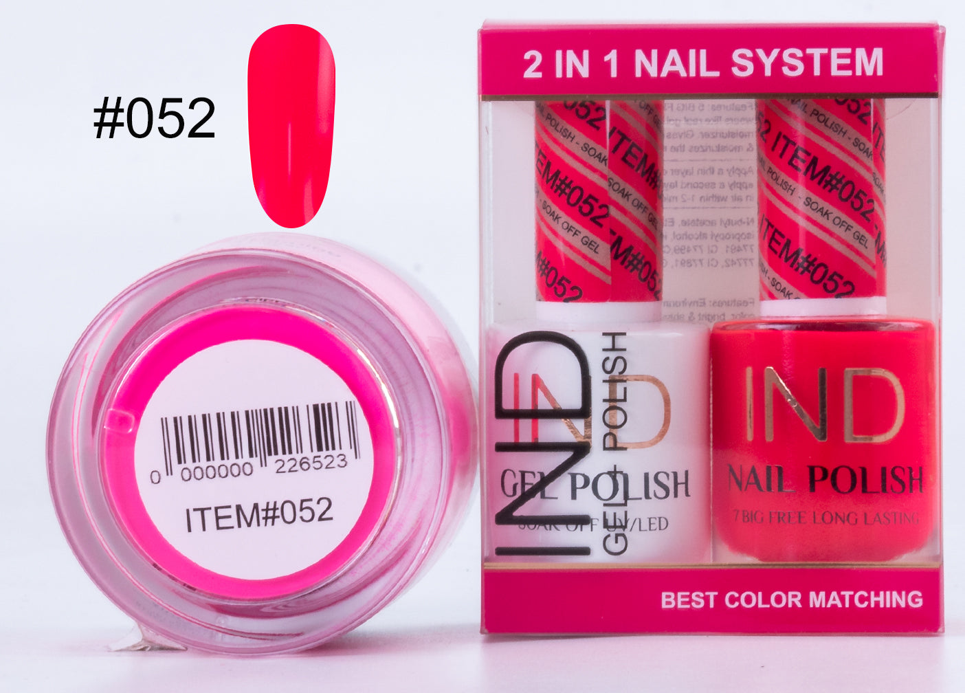 IND 3 IN 1 Combo Gel +Lacquer+dipping powder - #52